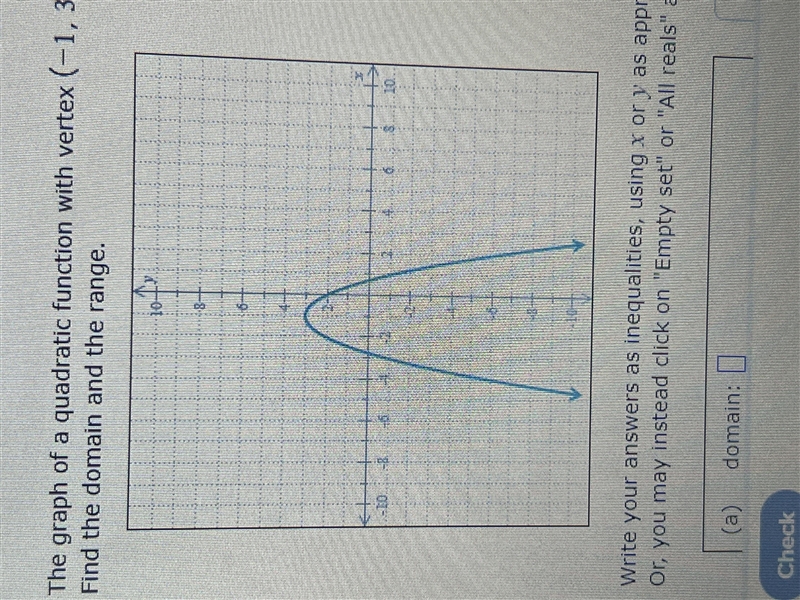 The graph of a quadratic function with vertex (1, -3) is shown in the figure below-example-1