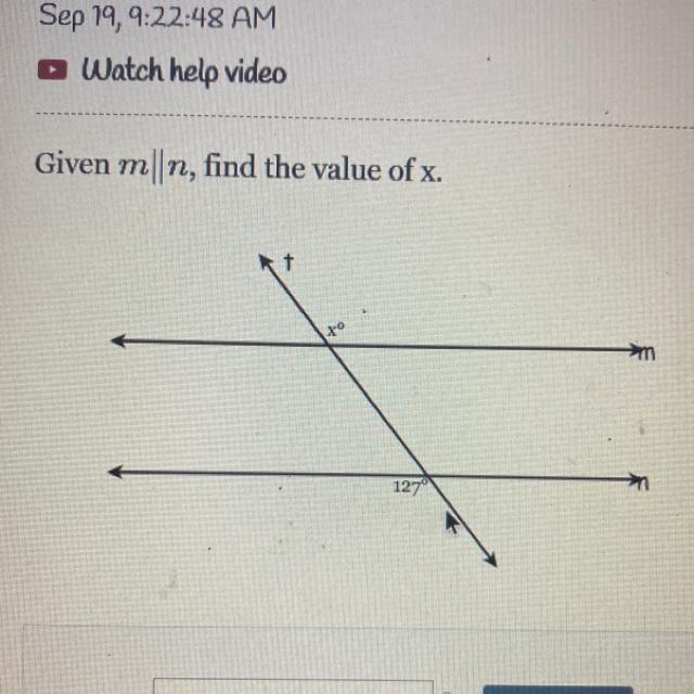 Given m|n, find the value of x.-example-1