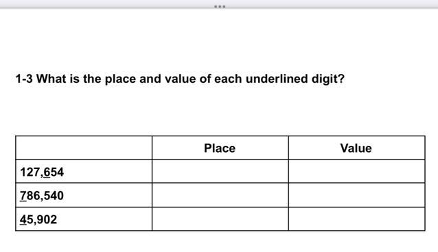 Place and value 127,654 786,540 45,902 place value help please-example-1