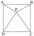 The figure below shows a square ABCD and an equilateral triangle DPC: ABCD is a square-example-1