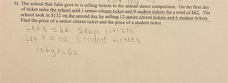 The school that Julia goes to is selling tickets to the annual dance competition. On-example-1