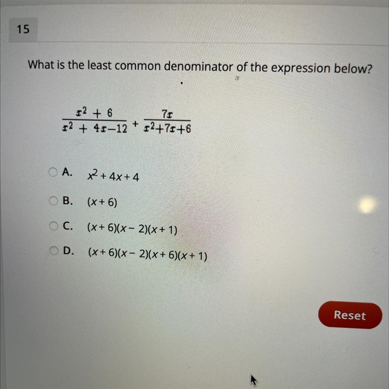 HELP!!! What is the least common denominator of the expression below?-example-1