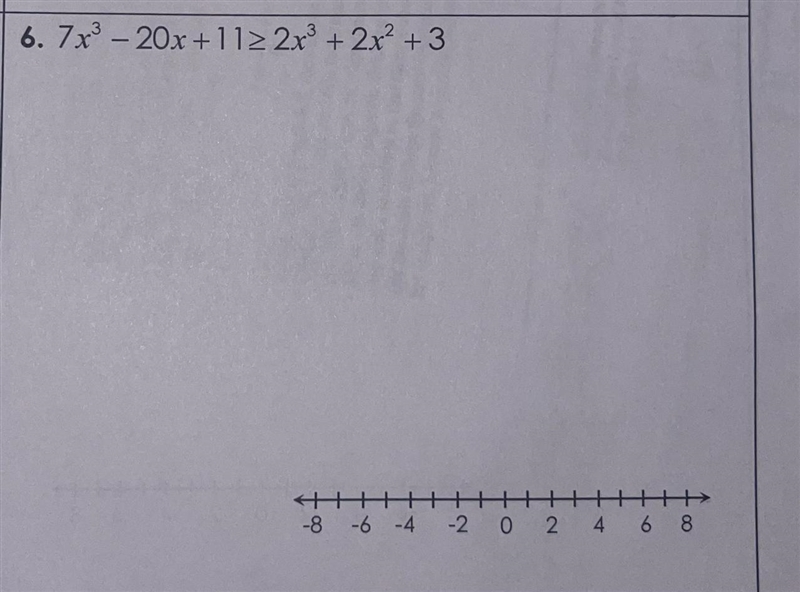 ￼￼Solve each inequality. Use the number line provided to test intervals. Thank you-example-1