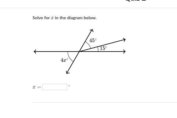 Solve for x in the diagram below.-example-1