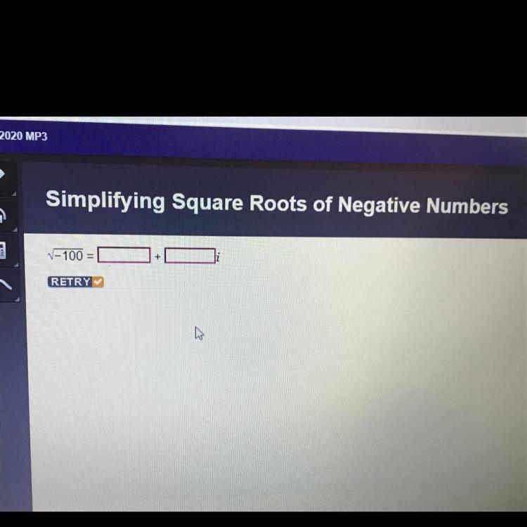 ANSWER FAST PLEASE 25 POINTS sqrt of -100=_+_i-example-1