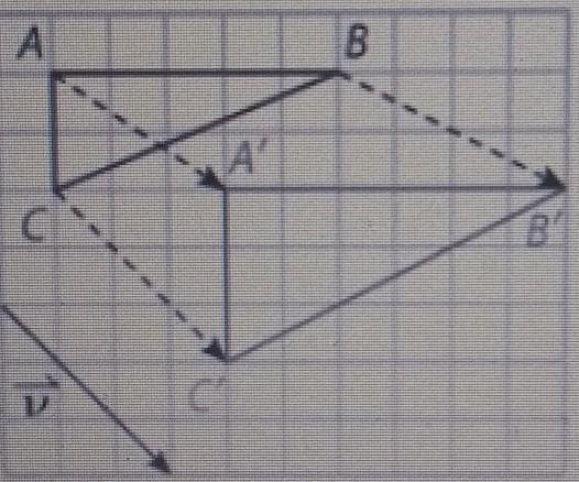 Explain the error Andrew is using vector v to draw a copy of ∆ABC explain his error-example-1