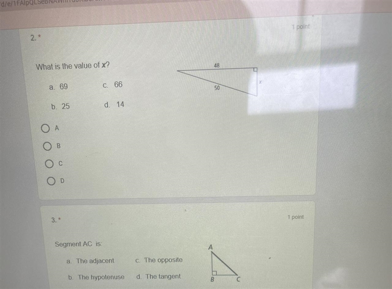 What is the value of X and the Segment AC is-example-1