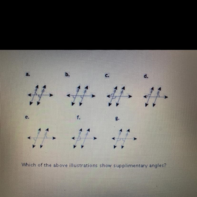 Which shows supplementary angles? Plz answer :)-example-1