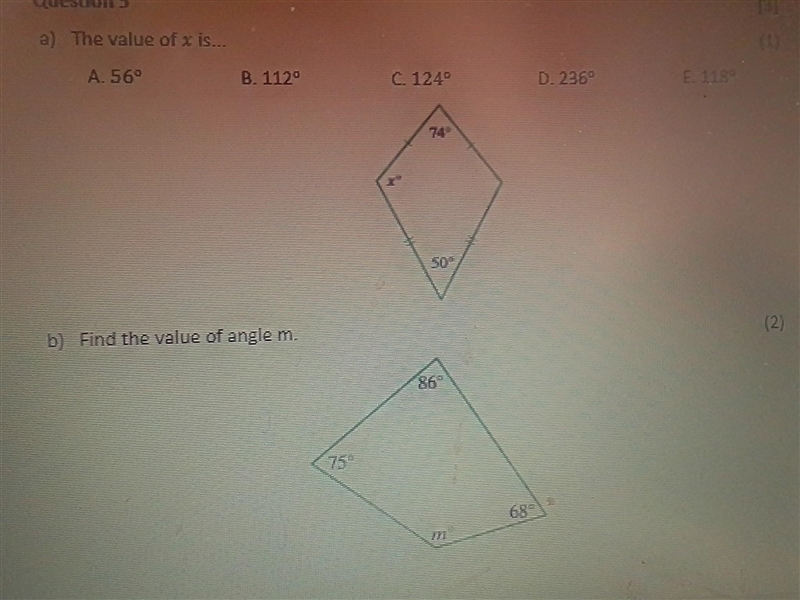 Interior angles of quadrilaterals the sum of the four angles of any quadrilateral-example-1