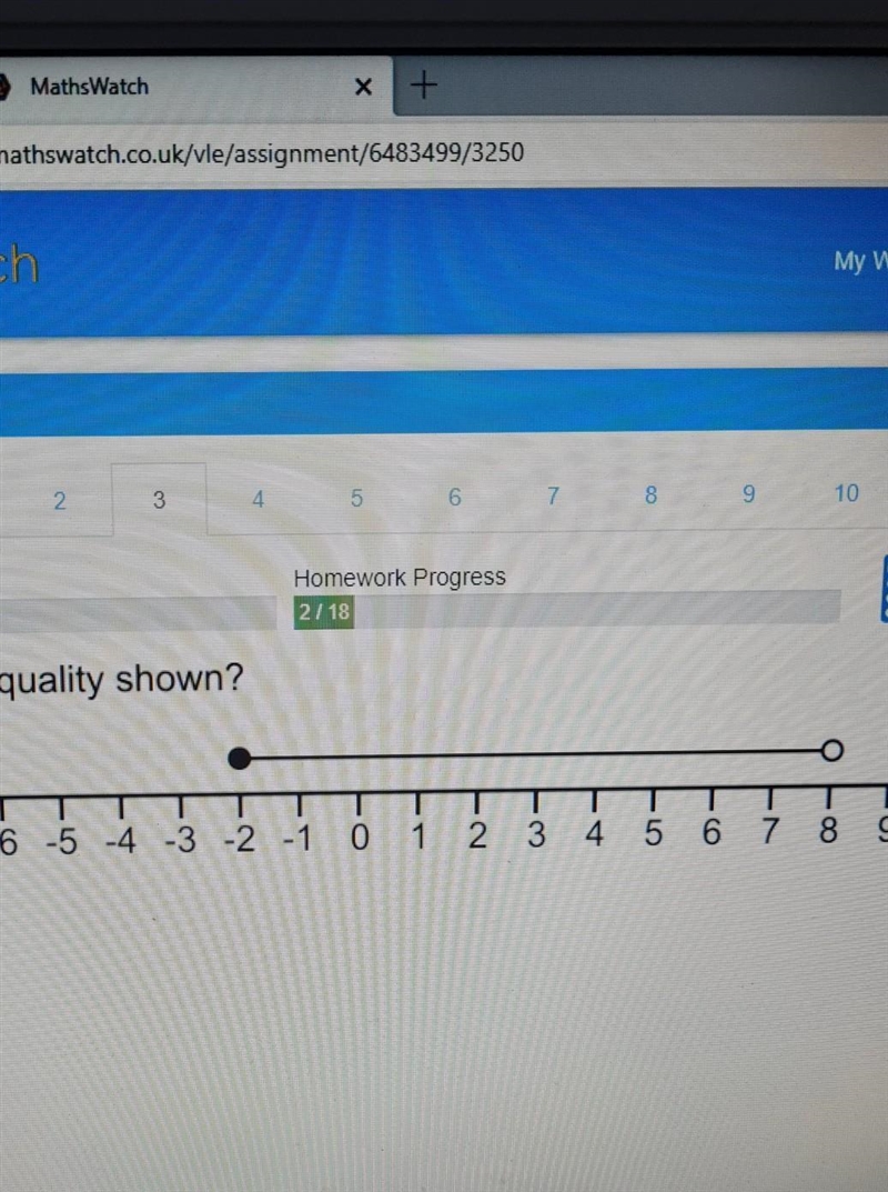 What is the inequality shown ​-example-1