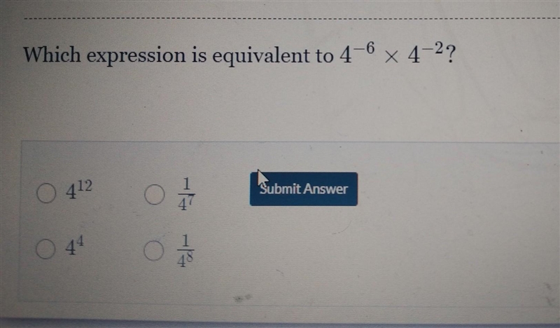 Which is equivalent to the expression for the question ​-example-1