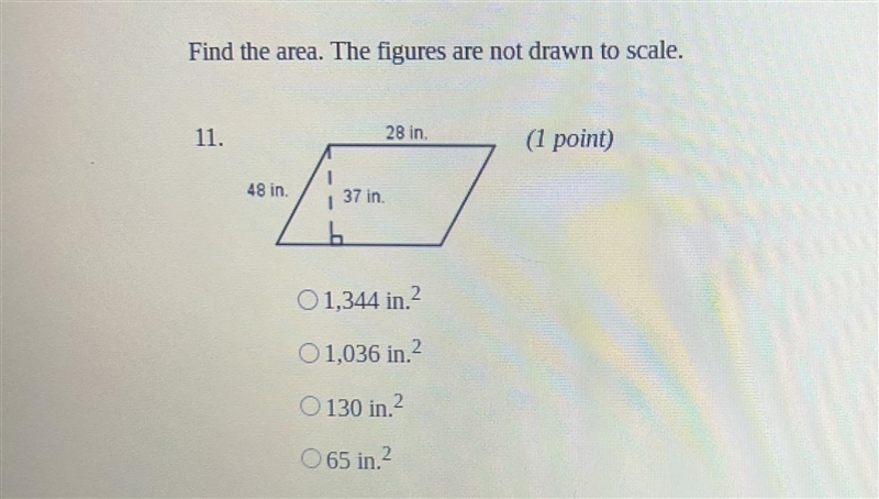 Find the area. the figures are not drawn to scale.-example-1