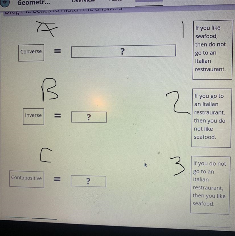 Please tell me which letter goes with which number-example-1