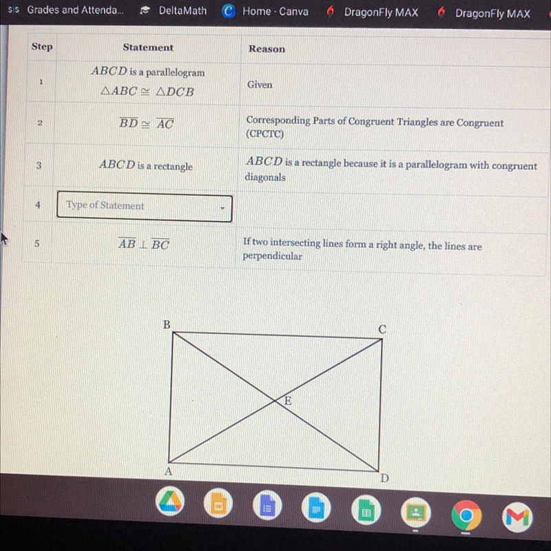 Given: ABCD is a parallelogram and A ABC = ADCB. Prove: AB I BC. somebody pls tell-example-1