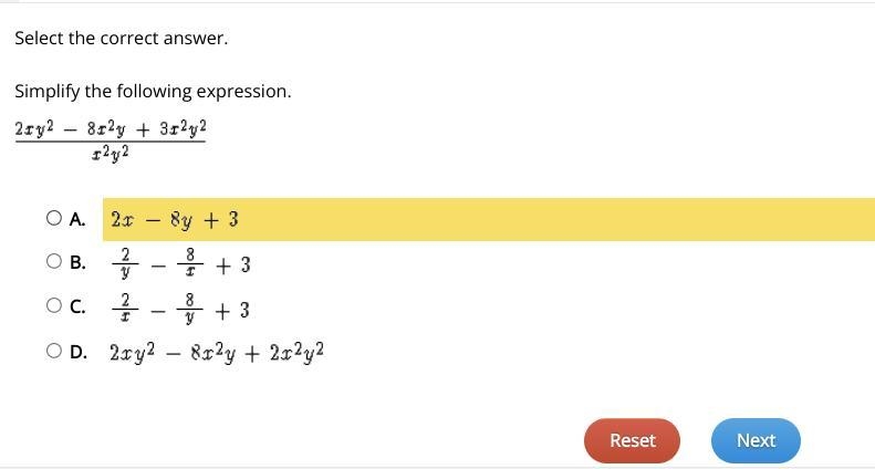 Please help Simplify the following expression.-example-1