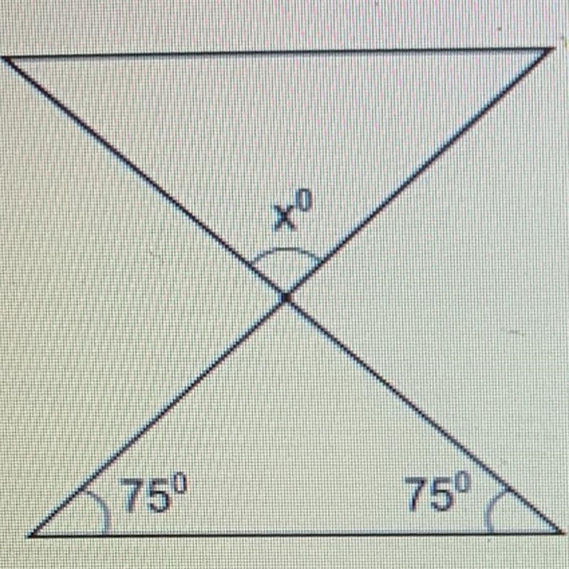 Find the measure of angle x in the figure below: •15° •25° •30° •60°-example-1