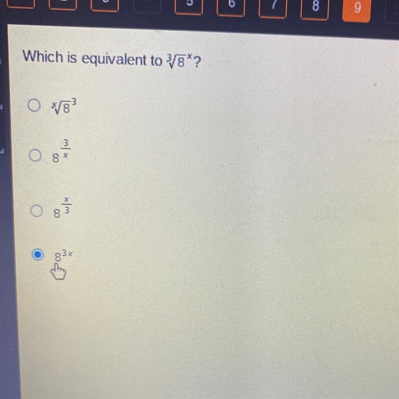 Which is equivalent to 3^√8*?-example-1