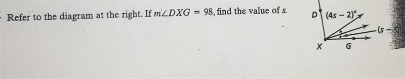 I need to find the value of s. Could you help me please?? At the end it says (s-1) it-example-1