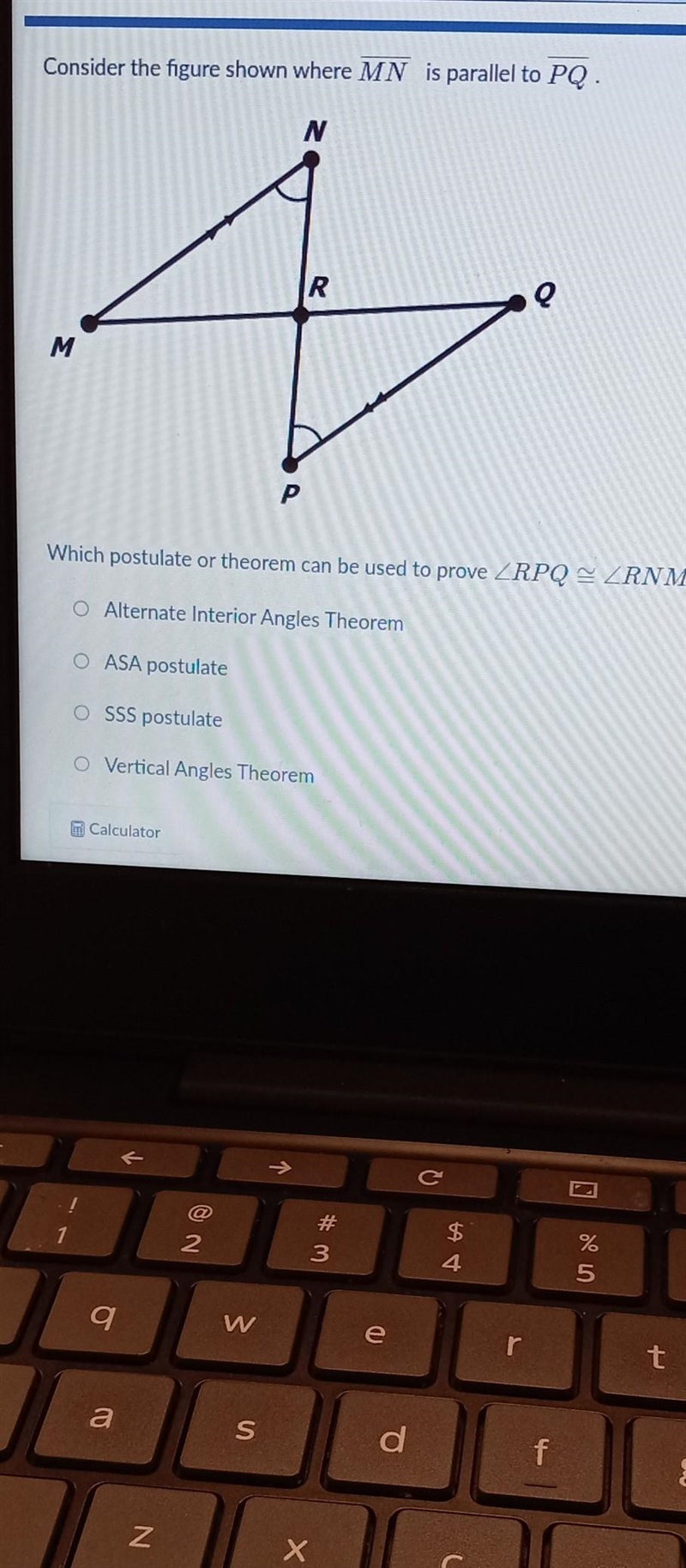 Which postulate or theorem can be used to prove <RPQ = <RNM​-example-1