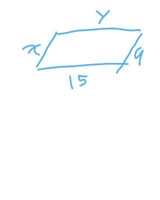 Geometry - Find the value of each variable in the parallelogram​-example-1