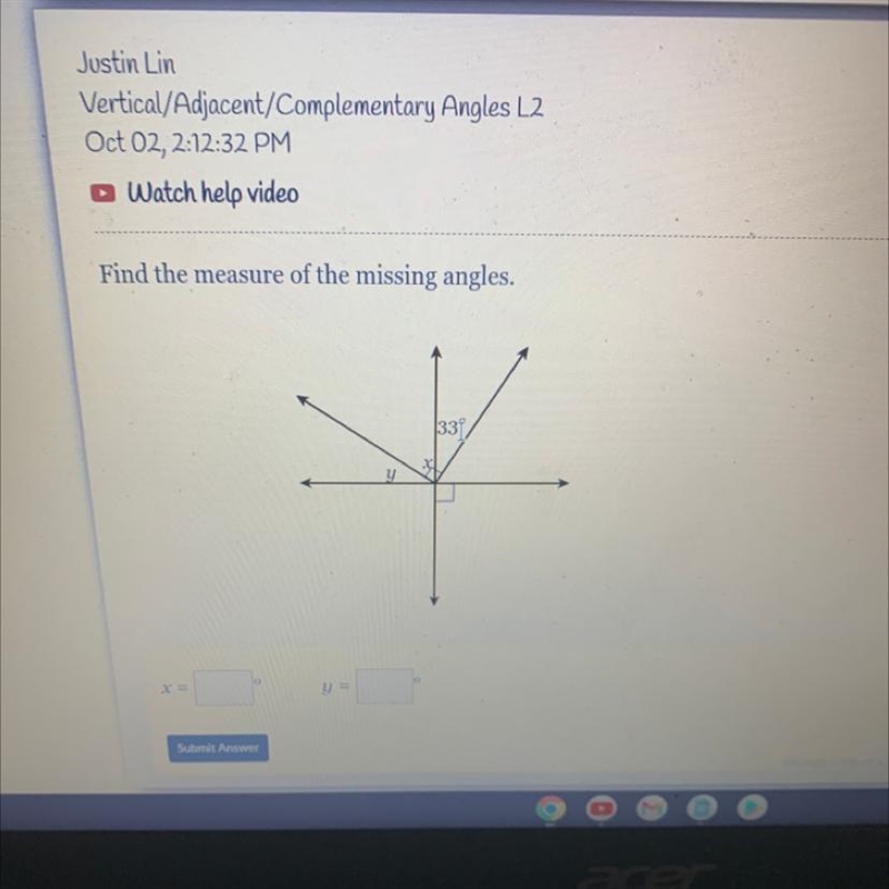 Find the measure of the missing angles.-example-1