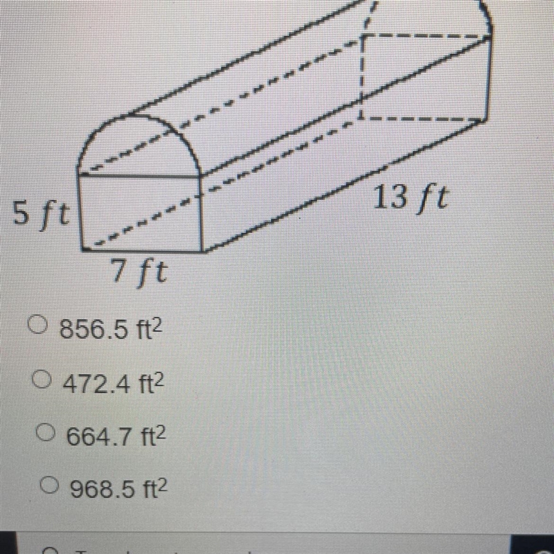 What is the surface area of the figure below? Round your answer to the nearest tenth-example-1