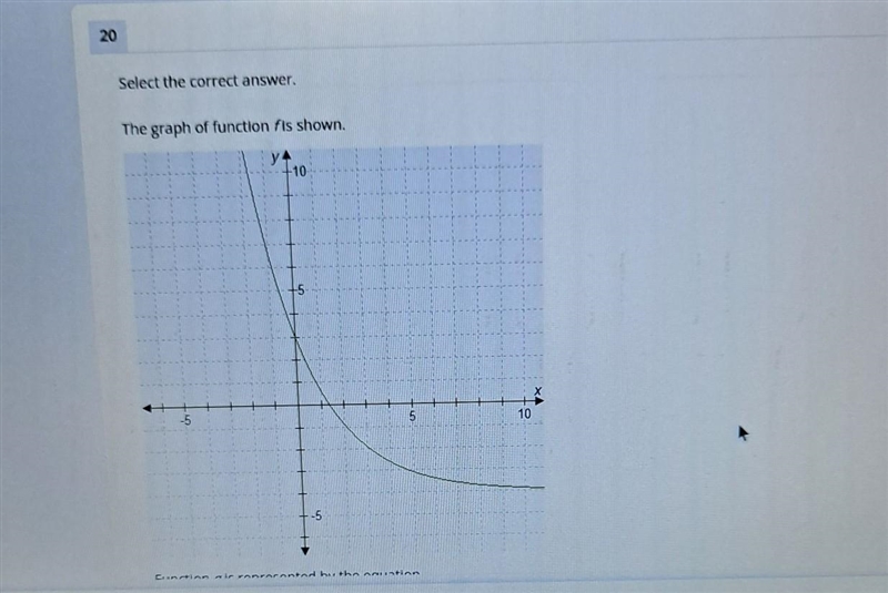 The graph of function f is shown. Function g is represented by the equation. g(x) = 9(1/3)^x-example-1