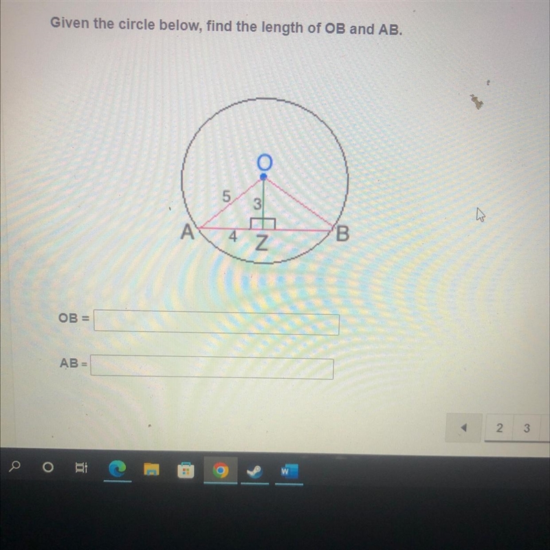 What does OB and AB=-example-1