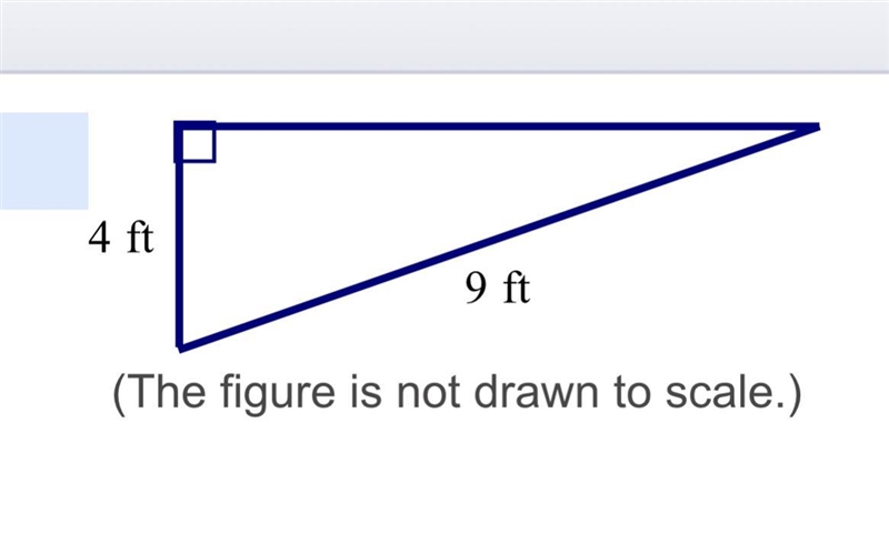 What is the length of the unknown leg of the right​ triangle?-example-1