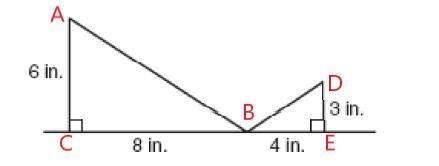 Are the following triangles similar? If yes, state which theorem. Support/explain-example-1