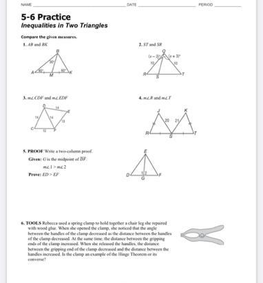 Inequalities in Two Triangles-example-1