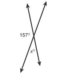 Which relationships describe the angle pair x° and 157º? Select each correct answer-example-1