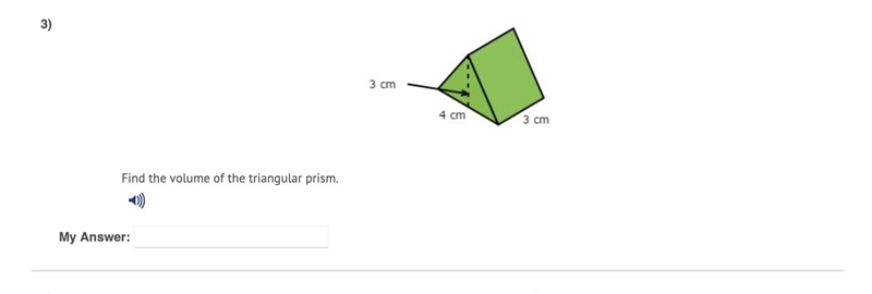 Find the volume of the triangular prism shown below:-example-1