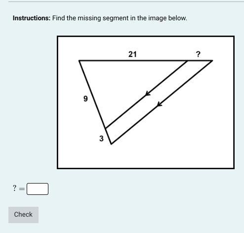 Instructions: Find the missing segment in the image below.-example-1