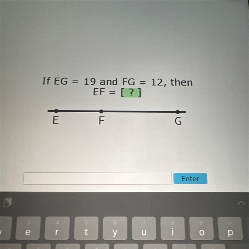 If EG = 19 and FG = 12, then EF-example-1