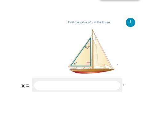 Find the value of x in the figure.-example-1