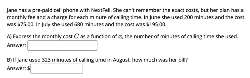 Jane has a pre-paid cell phone with NextFell. She can't remember the exact costs, but-example-1