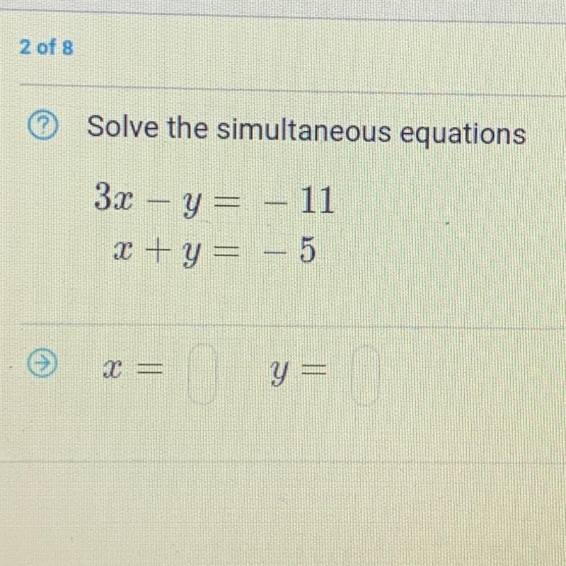 Solve the simultaneous equations-example-1