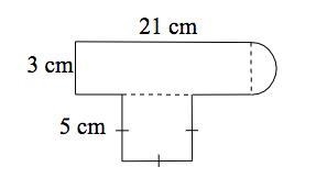 Identify the area of the figure rounded to the nearest tenth.-example-1