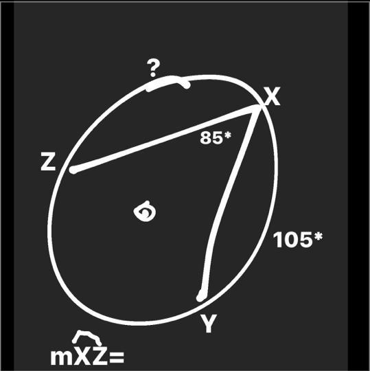 Find the measure of the arc or angle indicated (include degree symbol)-example-1