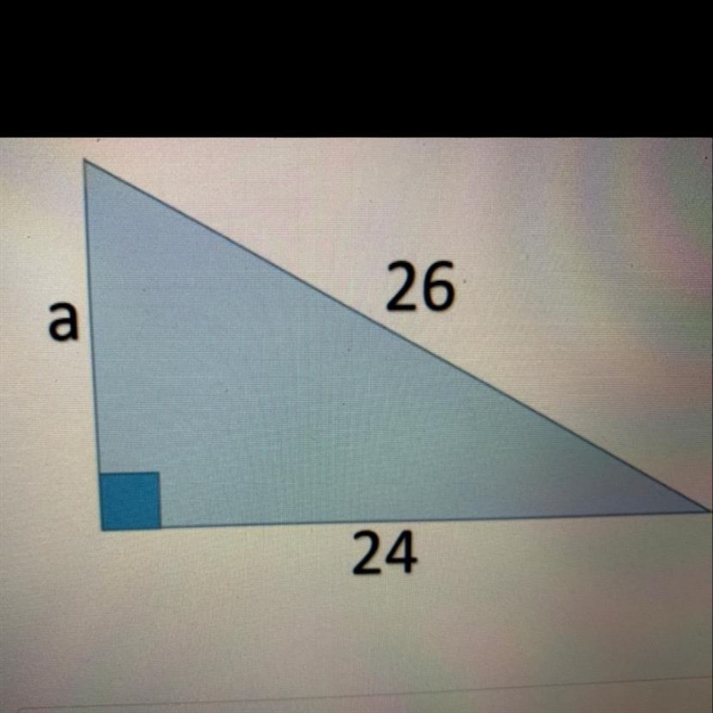 What’s the missing side length? A. 10 B. 7.1 C. 4 D. 35.4-example-1