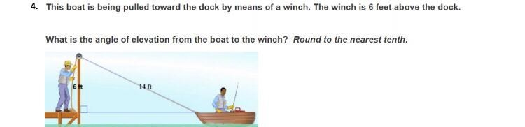 geometry problem in the picture, This boat is being pulled toward the dock by means-example-1