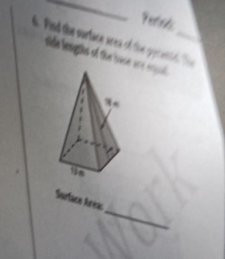 Can someone help me? for anyone who cant see it: Find the surface area of the pyramid-example-1