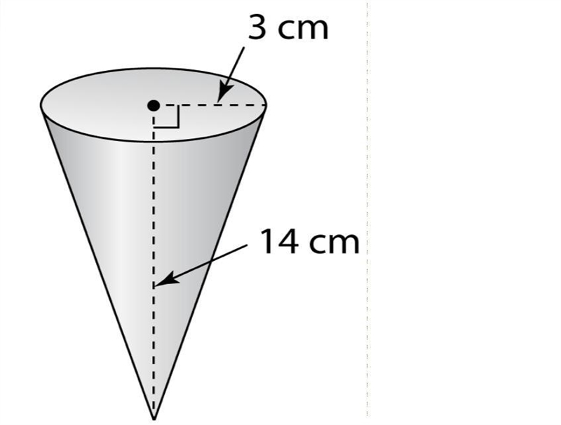 What is the approximate volume of the cone? Use 227 22 7 for π. Enter your answer-example-1