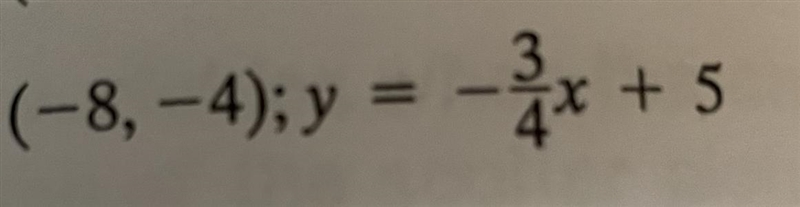 Write an equation for the line that is parallel to the given line and that passes-example-1