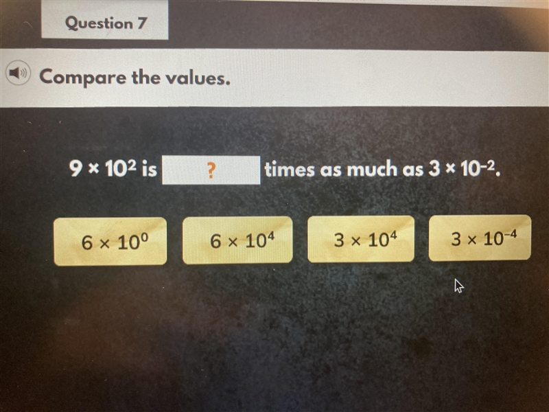 9 x10^2 is ____ times as much as 3 x 10^-2 please lots of points-example-1