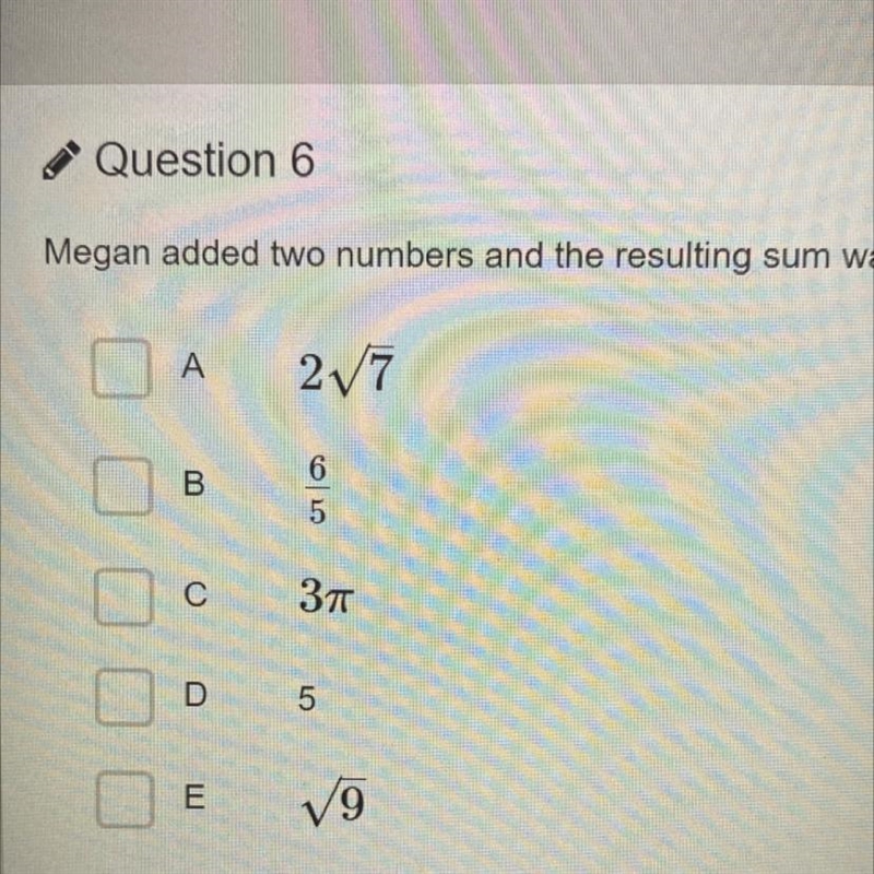 Megan added two numbers and the resulting sum was the new rational number. If the-example-1