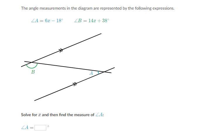 The angle measurements in the diagram are represented by the following expressions-example-1