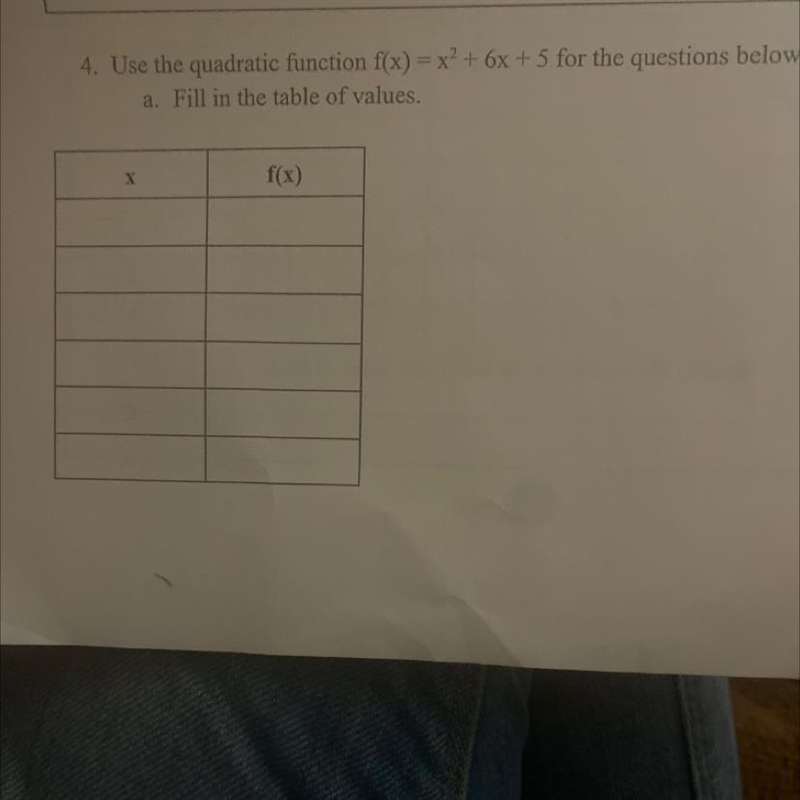 Fill in the Table Values pls-example-1