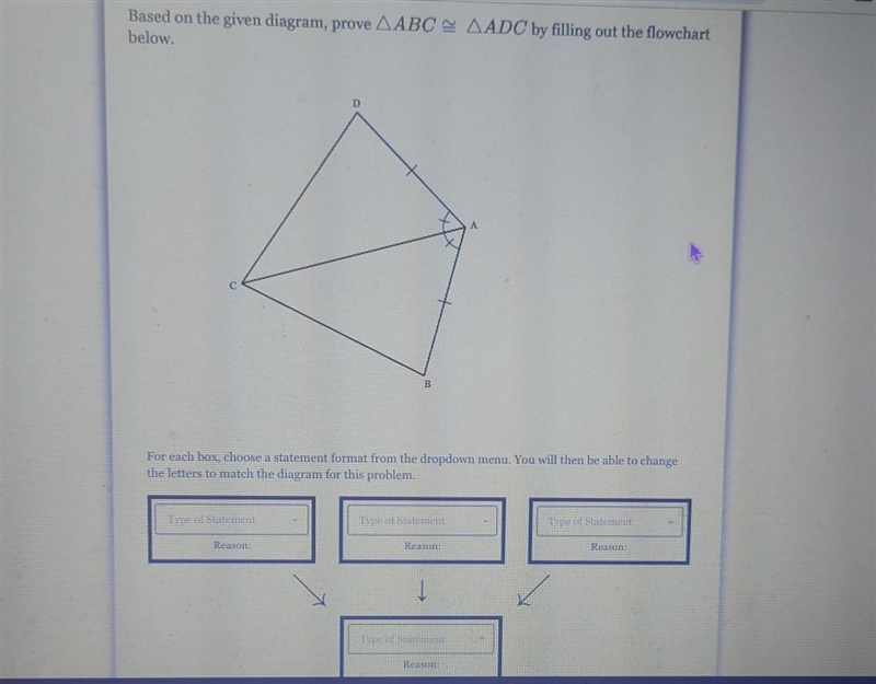 Traingle Congruence, FlowChart Proof Level2, 10th Grade​-example-1